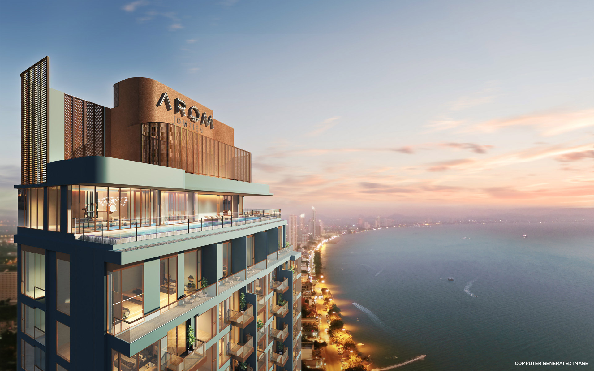 Arom Jomtien - визуализация застройщика
