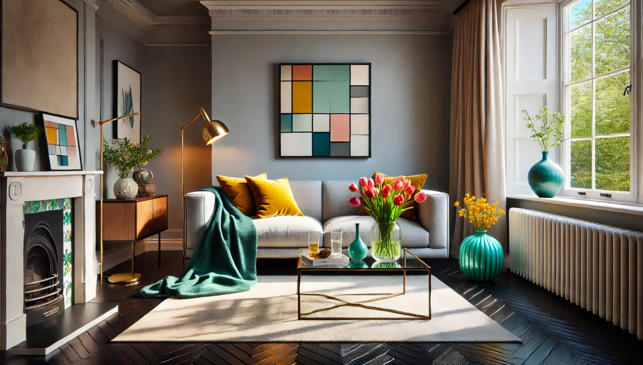 пол и яркие аксессуары