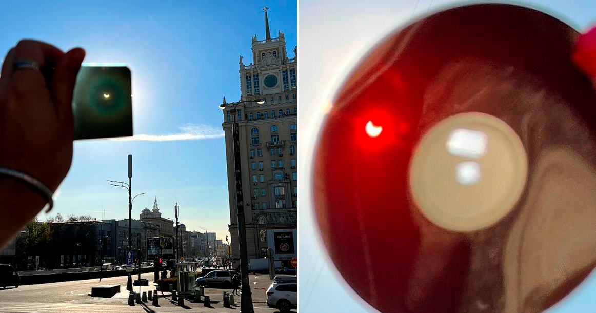 Солнечное затмение фото. Затмение в Москве. Солнечное затмение в МСК. Частичное затмение.