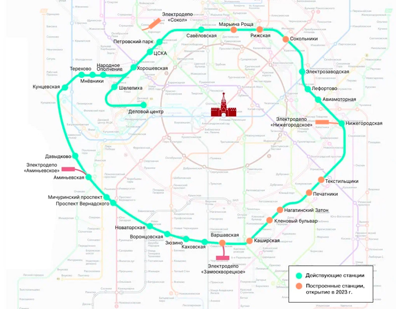 Новая схема метро с бкл