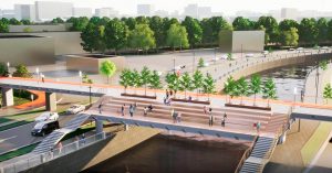 Велопешеходный мост через Яузу с амфитеатром над водой построят в 2025 году