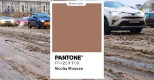 В соцсетях шутят, что новый цвет года Pantone — цвет московской зимы