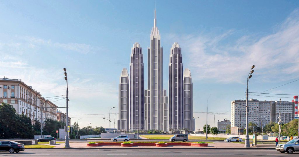 По новому проекту у площади Гагарина будет не один «нью-йоркский» небоскреб, а пять