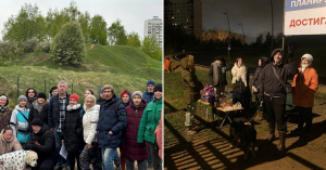 Москвичи обороняют парк «Крылатские холмы» от строительной техники