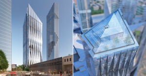 На крыше нового небоскреба Sezar Tower в «Сити» появится панорамный ресторан с видом на город