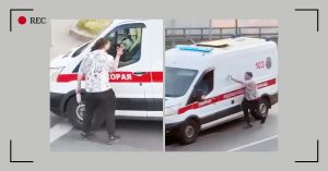 Арестован москвич, атаковавший машину скорой помощи на Пресне