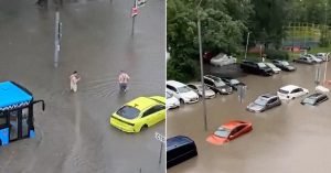 Водопады, транспортный коллапс и затопленные Патрики — в Москве второй день ливня