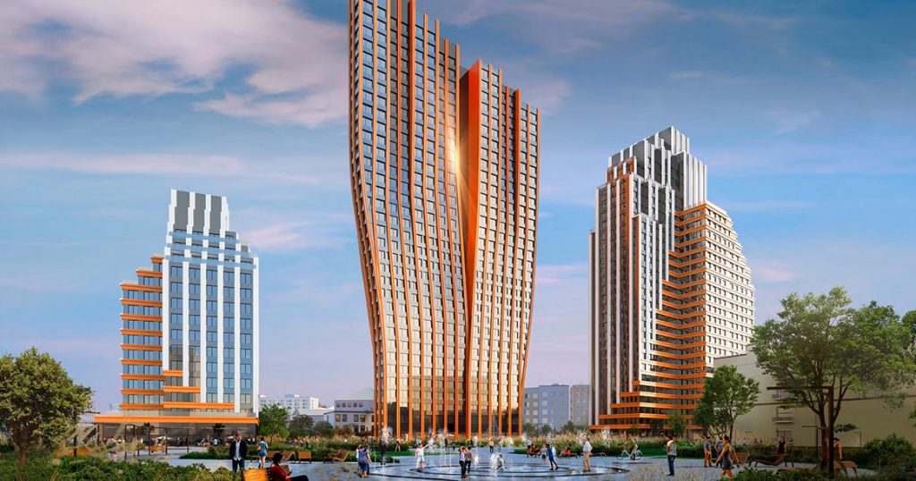 На «Дубровке» построят жилой комплекс с изогнутой башней в виде пламени