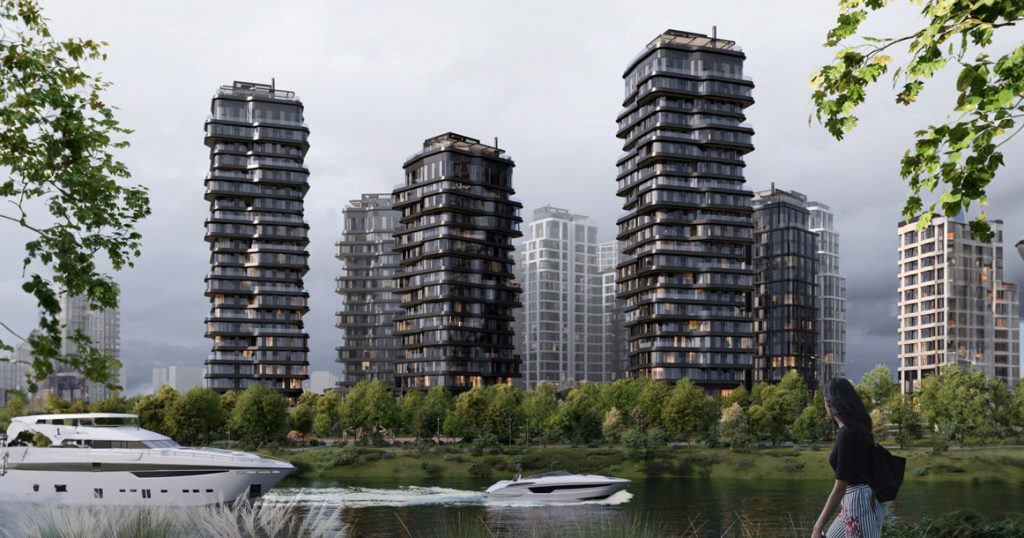 Власти утвердили строительство жилого квартала из четырех монохромных башен на улице Нижние Мневники