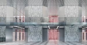 В «Москва-Сити» появились первые в России двухэтажные скоростные лифты с мраморными полами