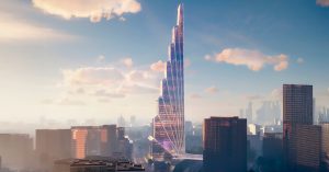 Появились первые рендеры небоскреба в виде крыла ангела возле Белорусского вокзала