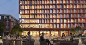 Работа напоказ: в Лужниках появится офис с панорамными фасадами прямо на реку