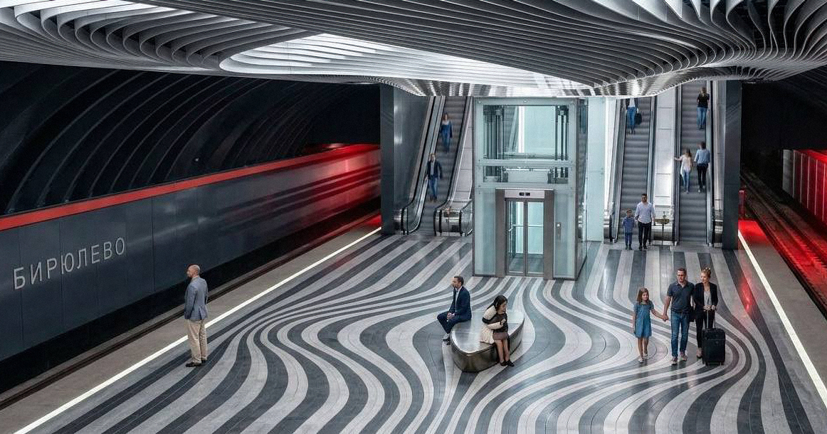 «Дюны» на потолке и зыбкий пол: вот так будет выглядеть станция «Бирюлево»