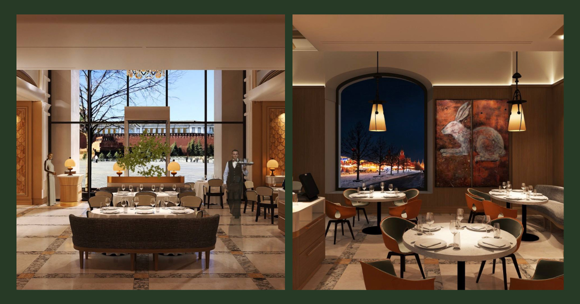 Вот так будет выглядеть русский ресторан AVA Team в ГУМе с видом на Красную площадь