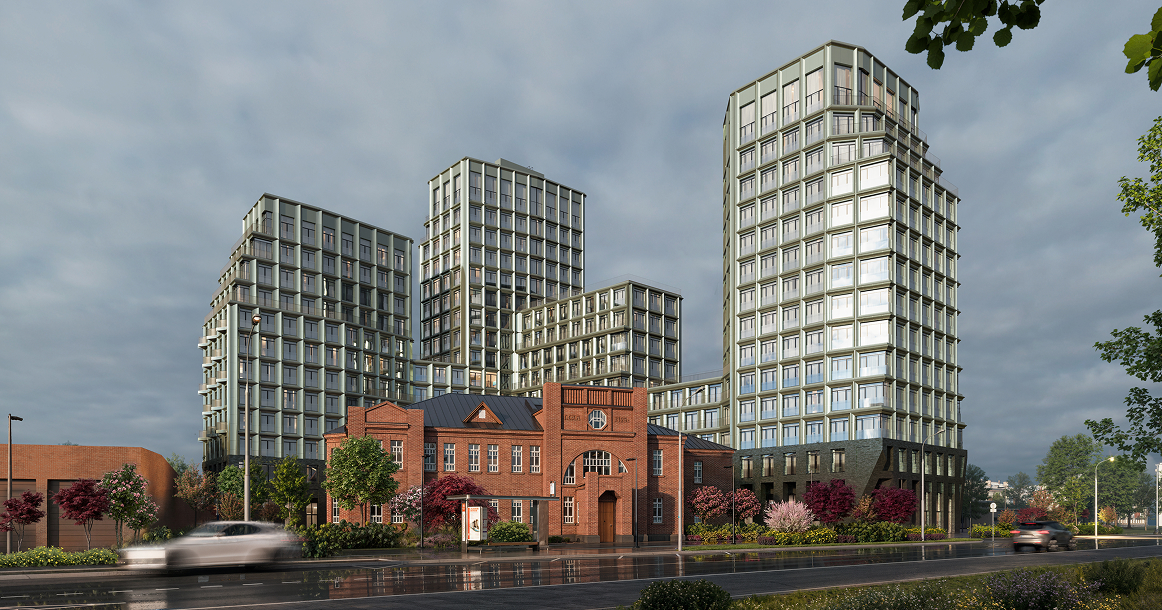 Между парком «Дубки» и Тимирязевским лесом построят жилой комплекс с изумрудными фасадами