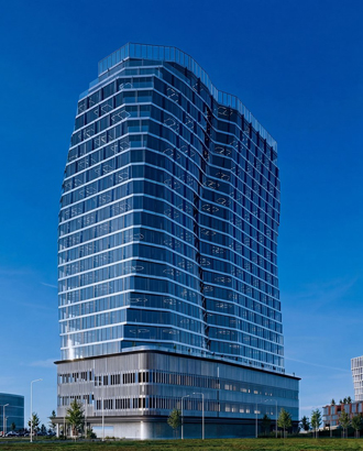 Вот такой БЦ с серфинговым фасадом построят в Коммунарке