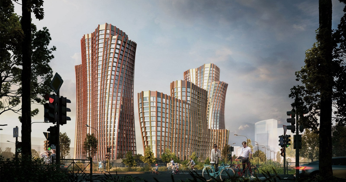 Вот такой ЖК о трех башнях с талией построят у метро «Калужская»