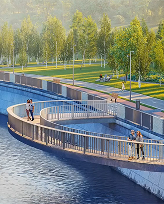 На набережной напротив «Сити» сделают парящие смотровые над водой