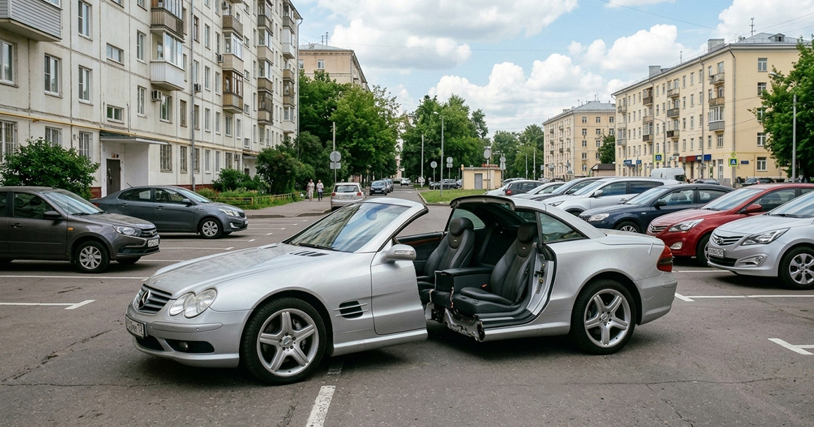 Москвич распилил Mercedes пополам во время раздела имущества с бывшей женой