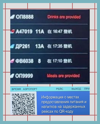 Во Внуково на табло появились данные о питании для пассажиров задержанных рейсов