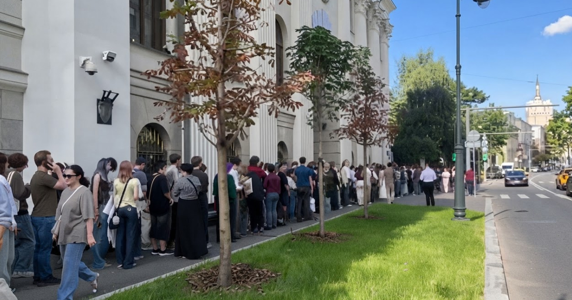 У Верховного суда на Поварской собралась толпа из нескольких сотен человек