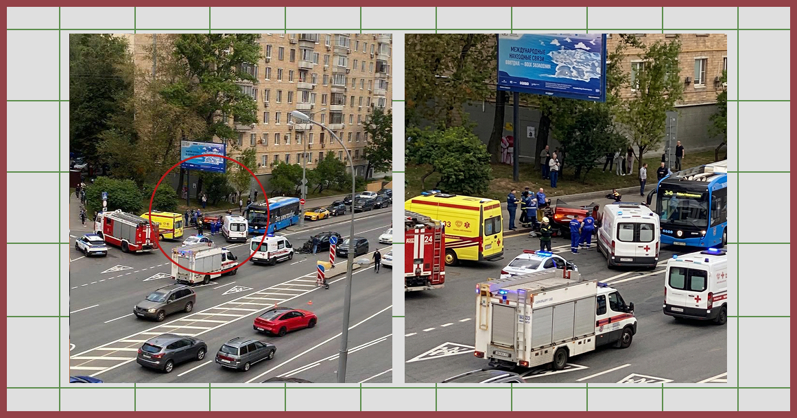 На Каширке столкнулись три машины, одна перевернулась на крышу. Есть погибший