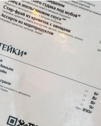 В стейк-хаусах начали указывать цены за грамм