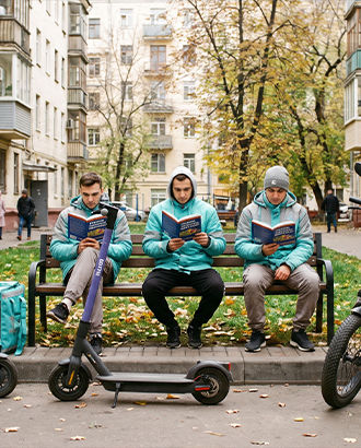 С 15 октября в Москве впервые вводится обязательное тестирование курьеров на знание ПДД