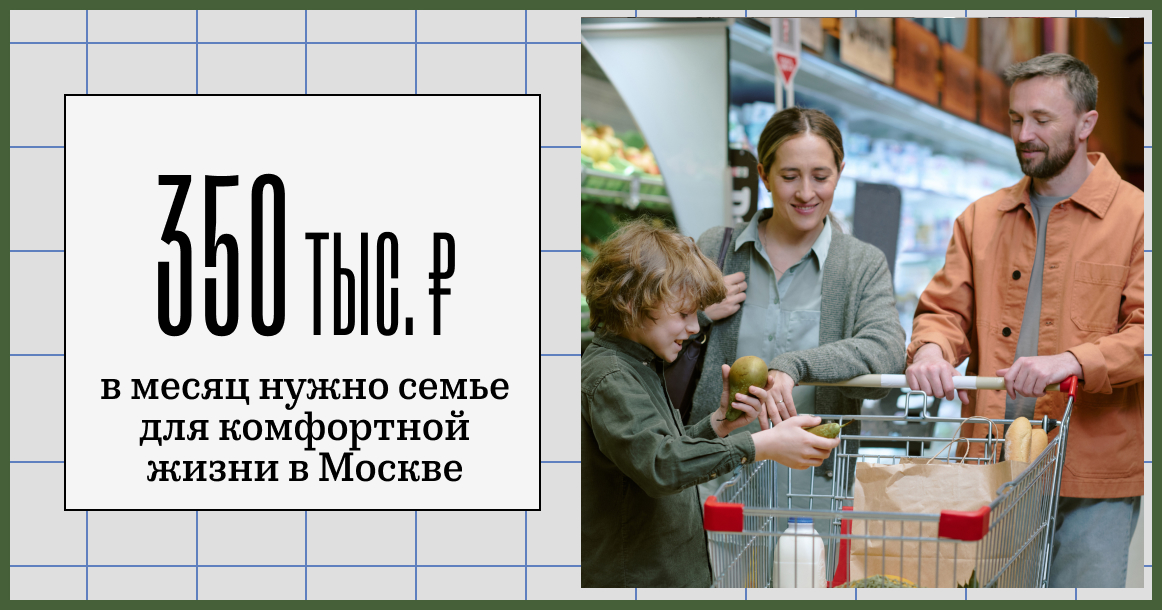 Эксперты: семье в Москве нужно до 350 тысяч в месяц для комфортной жизни