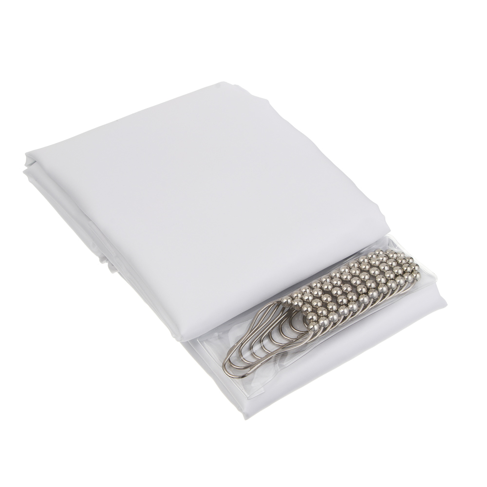 Штора для ванной тм VETTA Home, полиэстер 90 г/м2, 180x200см, с утяжелителем - #2