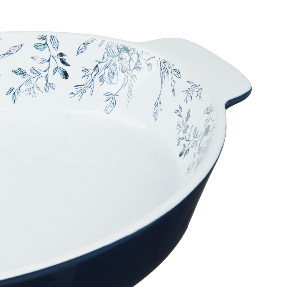 Форма для запекания и сервировки овальная 31х20,5х5см тм MILLIMI цветы, керамика - #3