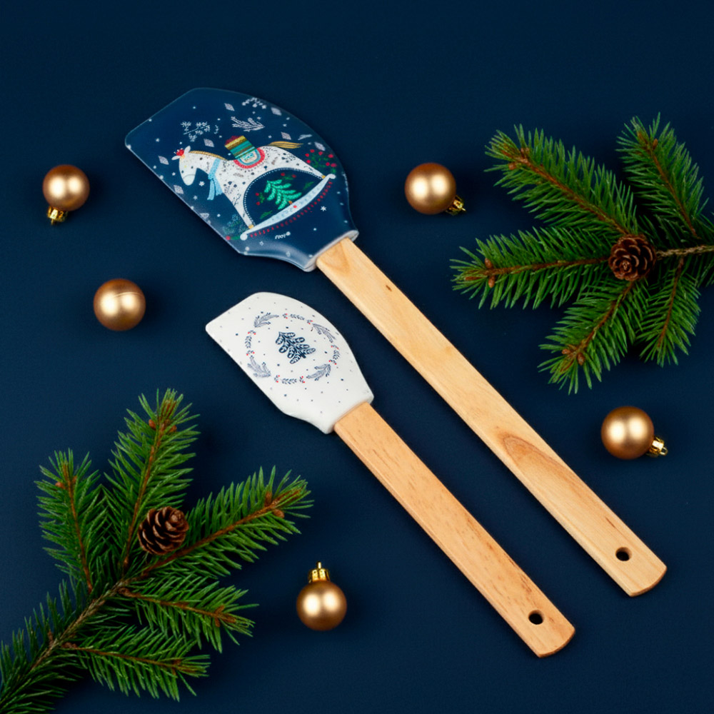 Новогодняя коллекция Нордик Набор 2 пр., лопатки силиконовые - #7