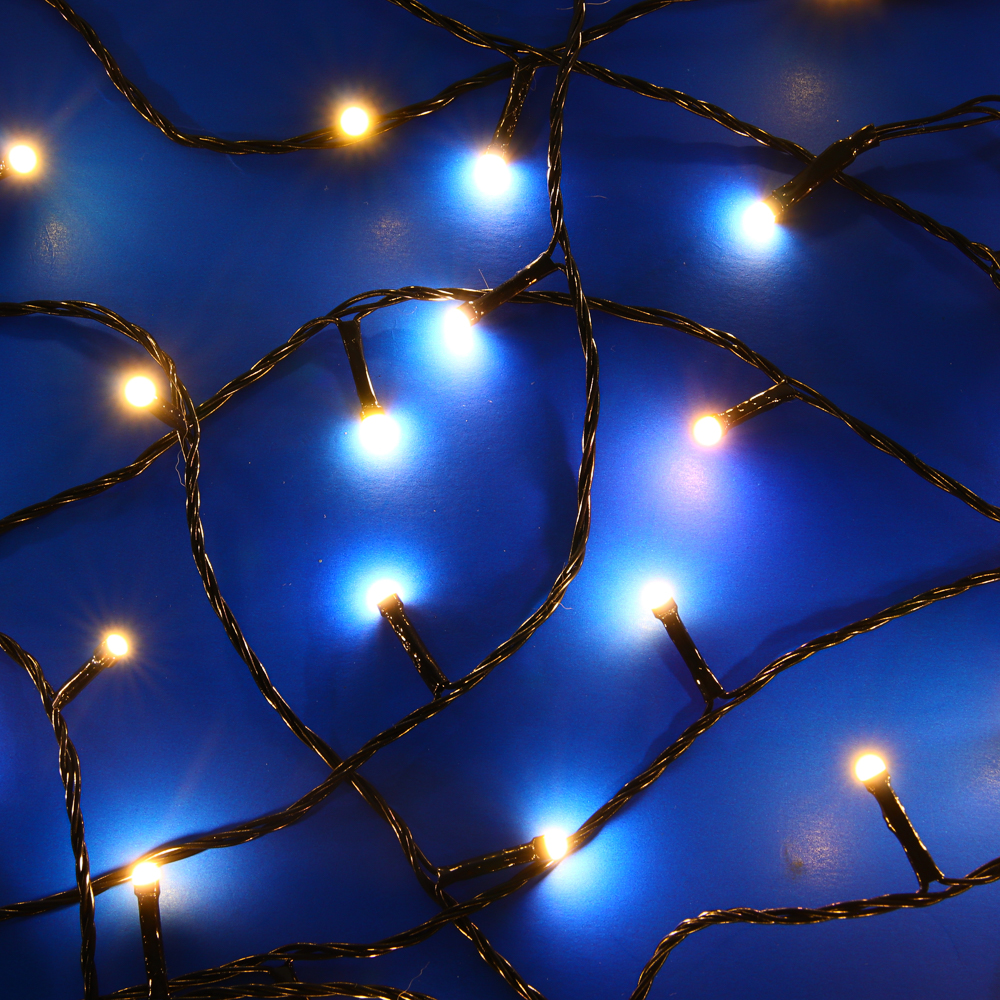 СНОУ БУМ Гирлянда эл. вьюн 20м, 200LED, шампань, 8 режимов, ПВХ черный, 220В - #1