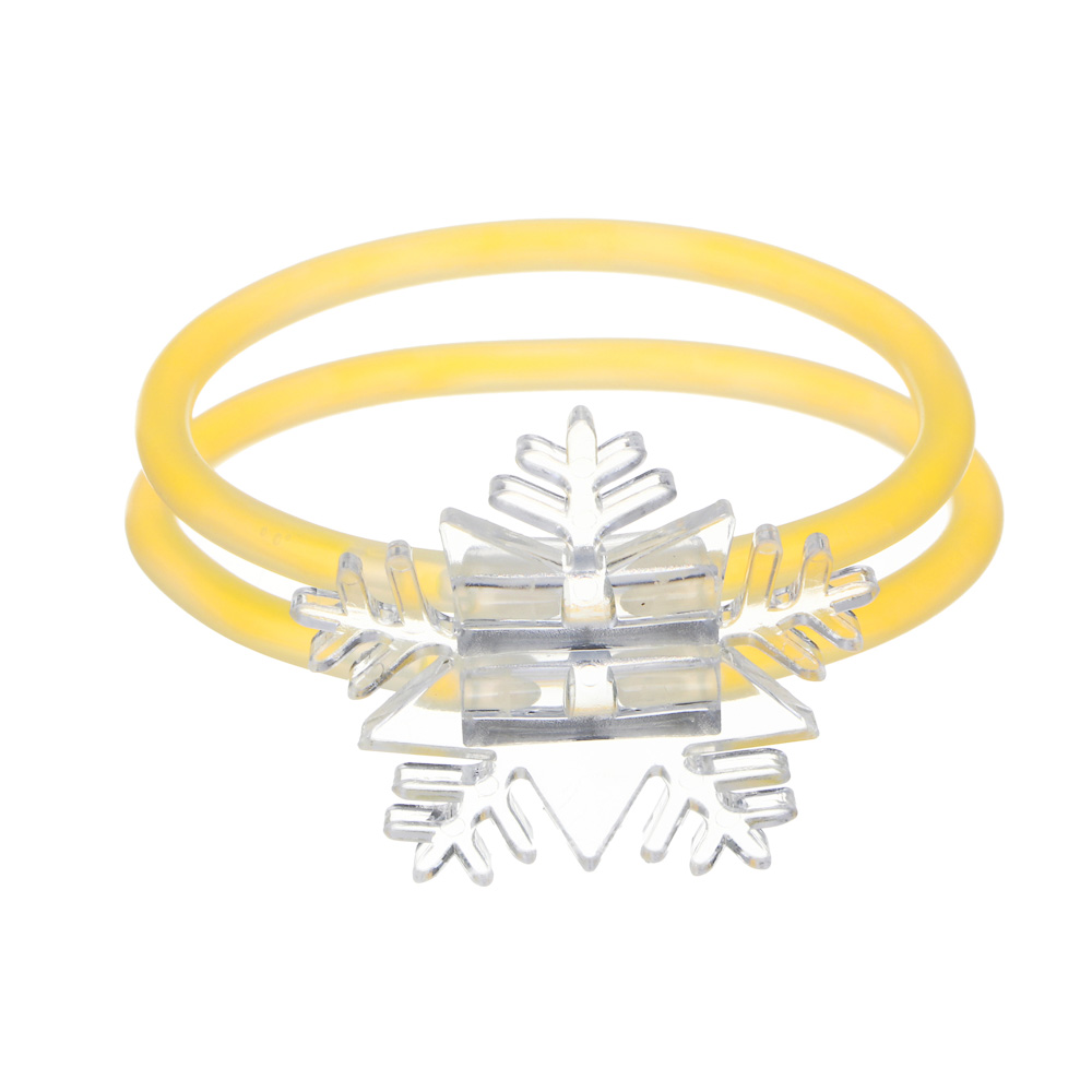 СНОУ БУМ Набор неоновых браслетов со снежинками 2 шт, 4 палочки по 20 см, пластик - #4