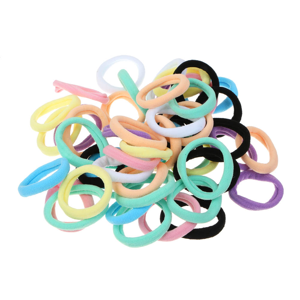 Резинки для волос ЮНИLOOK 50шт, d4см полиэстер, 8 цветов, ACS-85 - #2