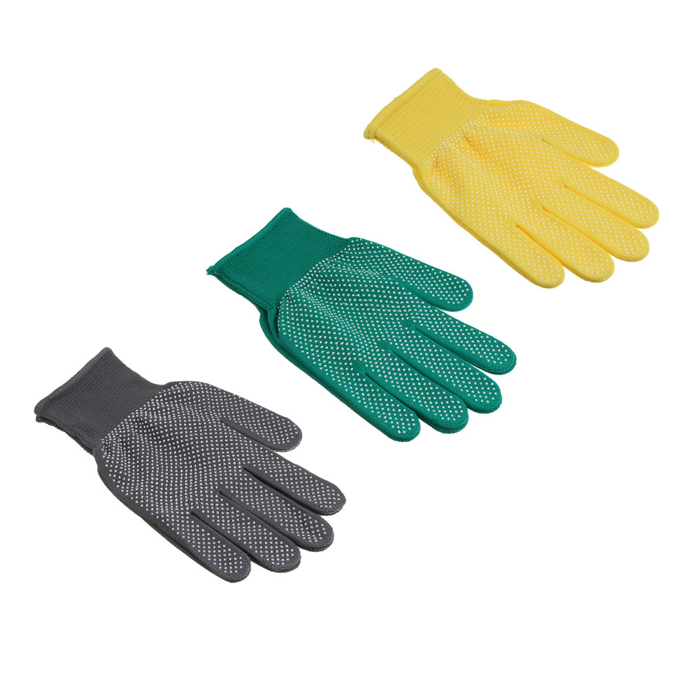 INBLOOM Набор нейлоновых перчаток с ПВХ покрытием, 3 пары, р.8, 20см, 18г, в ассортименте - #1