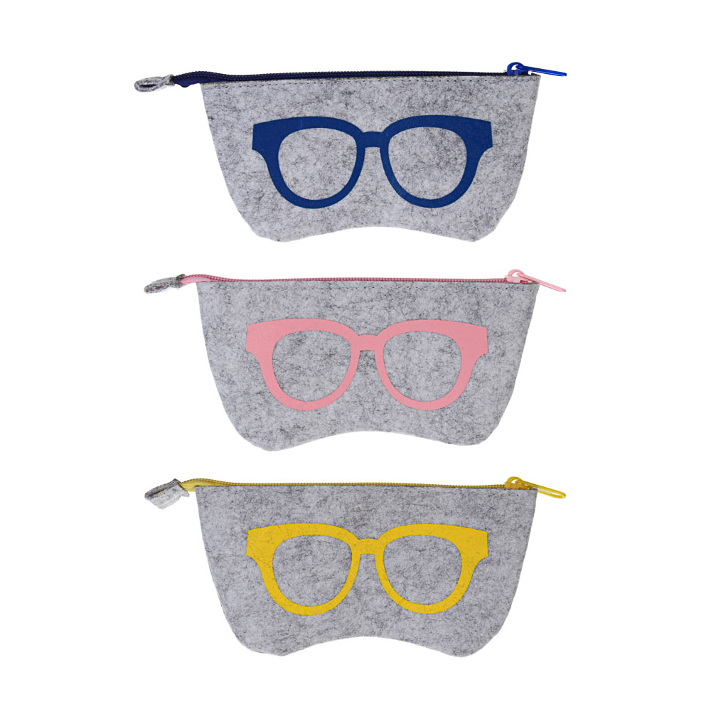 Чехол для очков тм ЮL Фетра мягкий на молнии, ЭВА, фетр, пластик, 17,5х9см, 3 цвета - #7