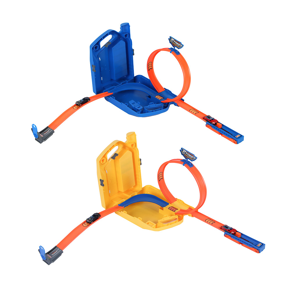 ИГРОЛЕНД Автотрек с машинками и запуском, 2 машинки, PP, 24x10x32 см, 2 дизайна - #2