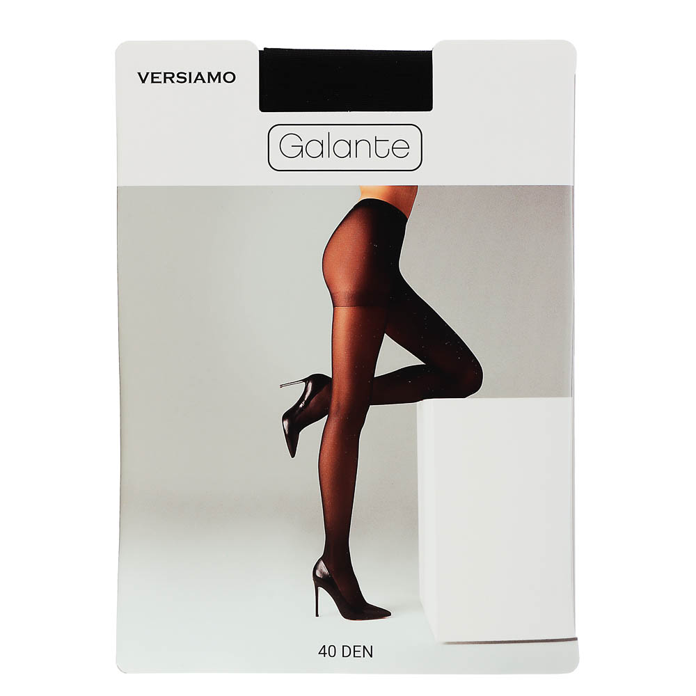 GALANTE Versiamo Колготки 40 DEN с шортиками, 85% полиамид, 15% эластан, размер 4, цвет черный - #1