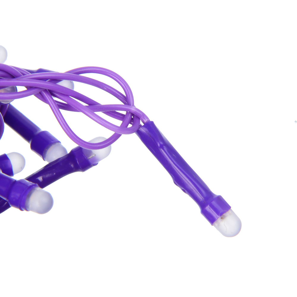 СНОУ БУМ Гирлянда эл. вьюн 10м, 100LED, сиреневый, 8 режимов, ПВХ сиреневый, 220В - #3
