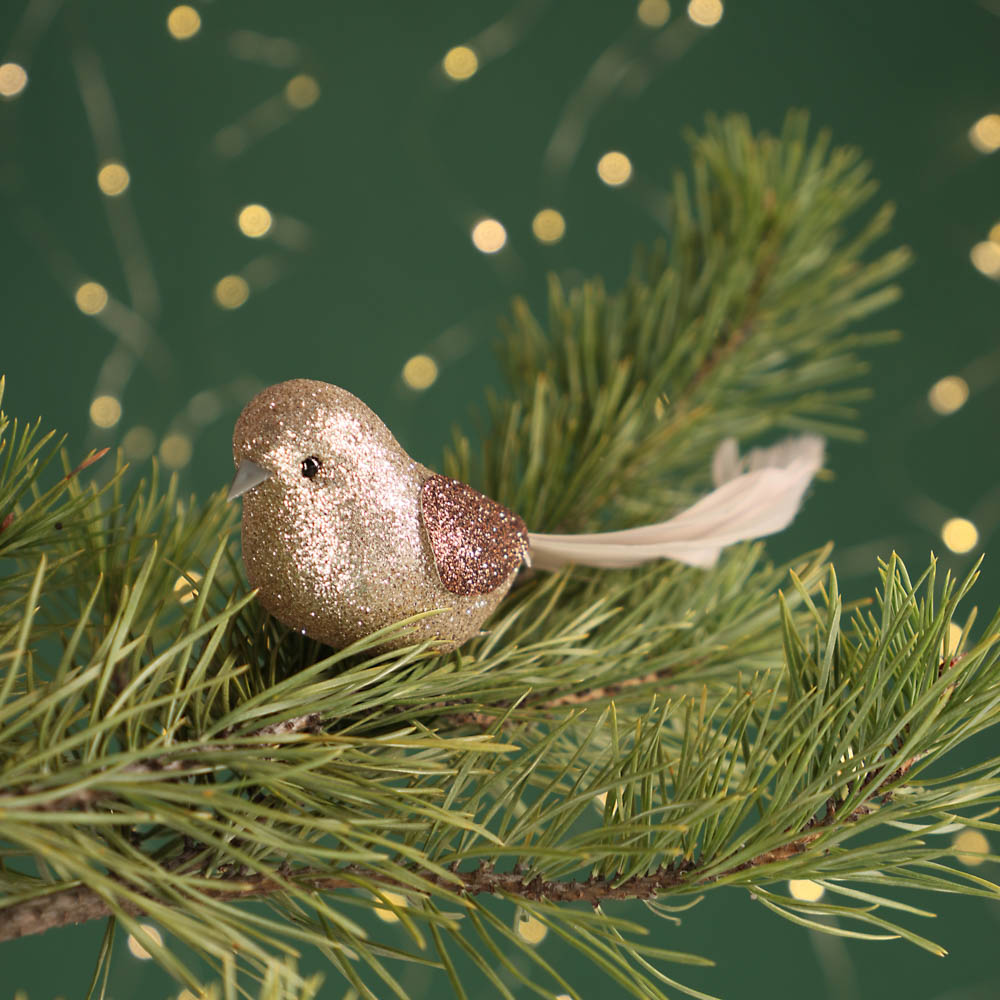 СНОУ БУМ Украшение декоративное в виде птицы, 14x4x5 см, 5 цветов - #5