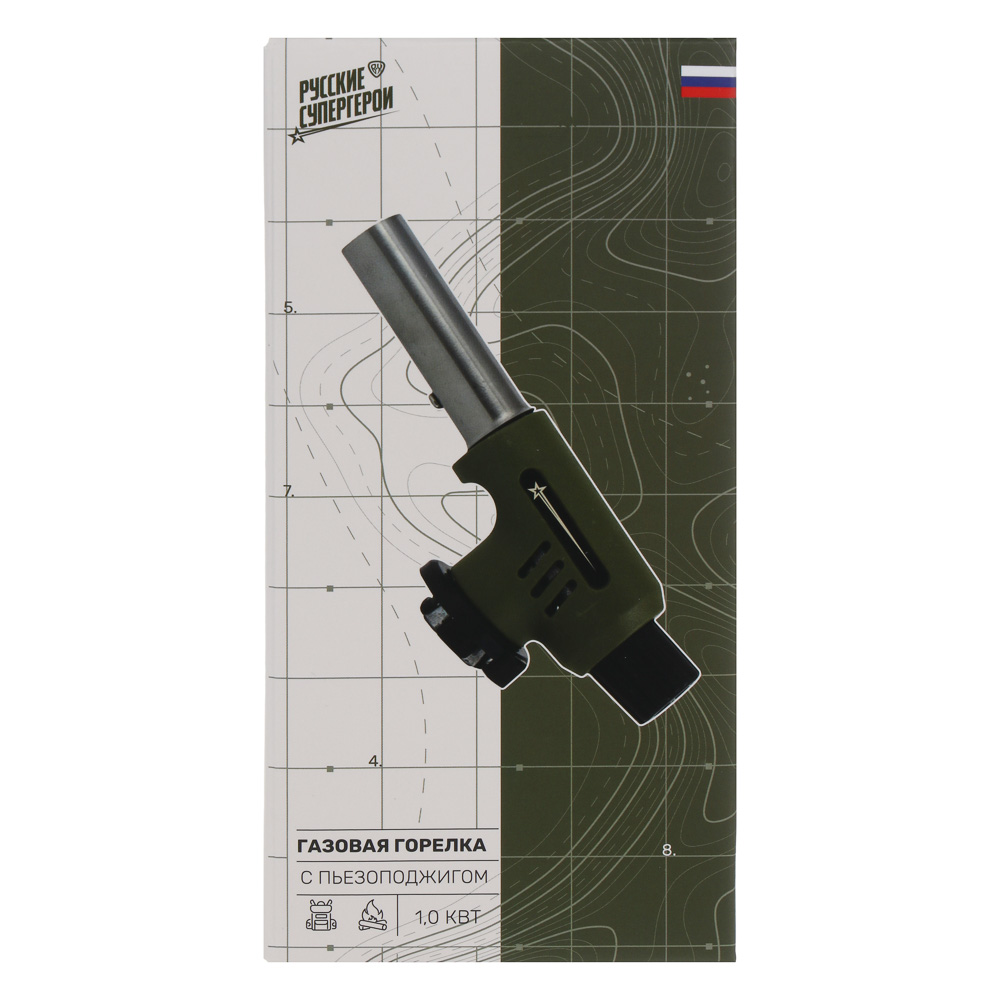 Горелка газ. с пьезорозжигом тм BY Русские Супергерои, цанг. захват, шир. сопло, ударопр. 15х4х5,5см - #6