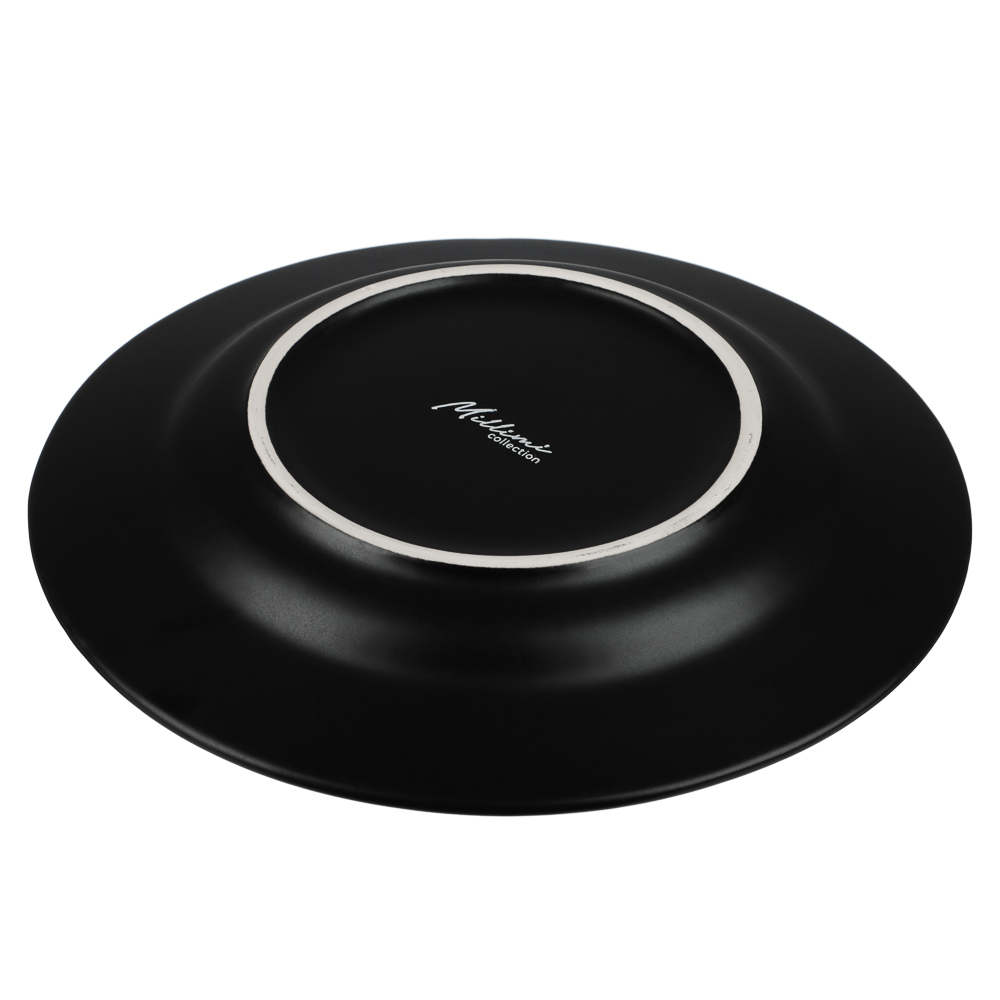 MILLIMI Монблан тарелка закусочная 20,8x2,5см, керамика, черный - #4