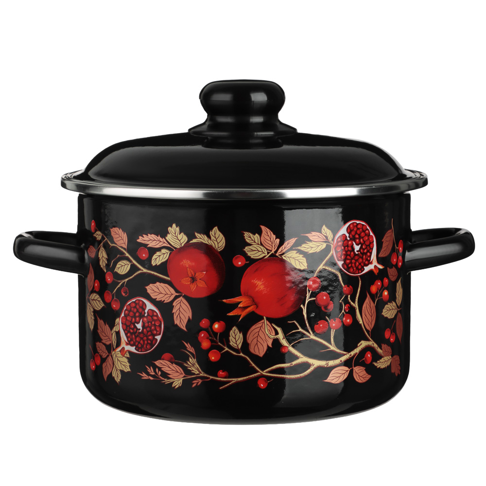 Гранат Кастрюля эмалированная 3л, индукция - #1