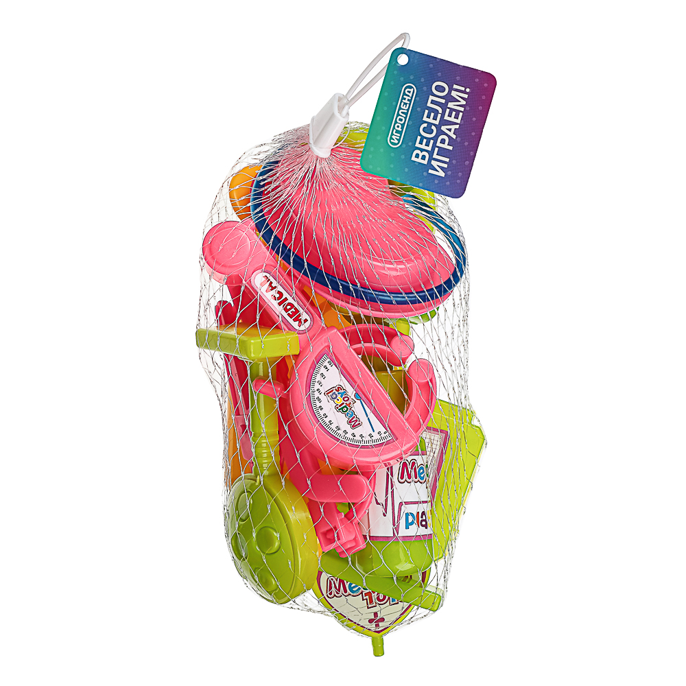 ИГРОЛЕНД Игровой набор доктора в сетке, 9 пред., пластик, 9,5x20x9 см,  для детей 3+ - #4