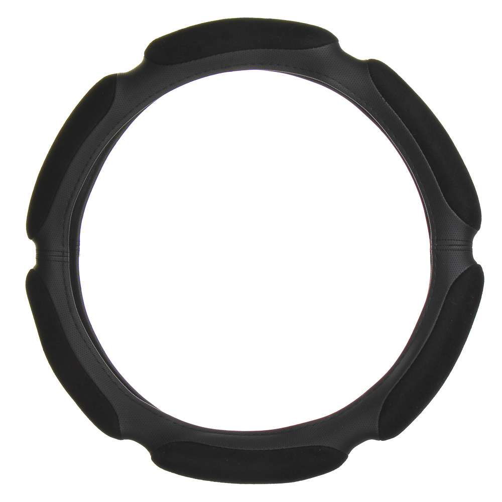 ЕРМАК Оплетка руля, спонж, 6 подушек, черный, разм. (M) - #2