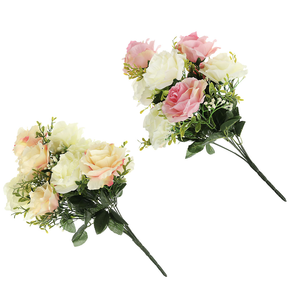 Цветок искусственный Ladecor "Букет роз", 43 см - #2