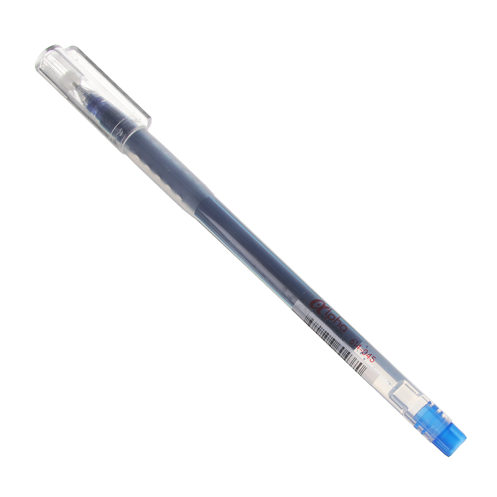 ClipStudio Ручка гелевая синяя "Альфа", с увеличенным запасом чернил, 14,5см, након.0,5мм, пластик - #1