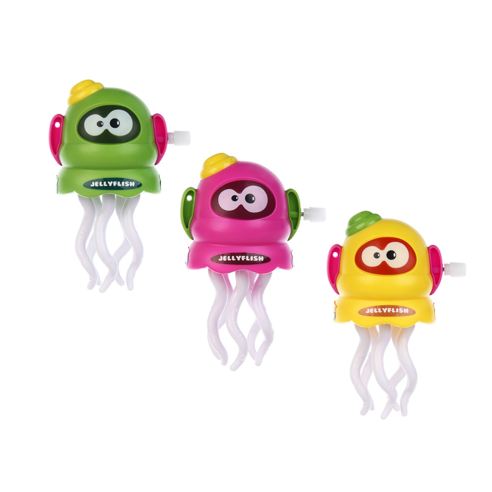 Заводная игрушка ИГРОЛЕНД "Веселая медуза", ABS, 9,5x5x5см - #2