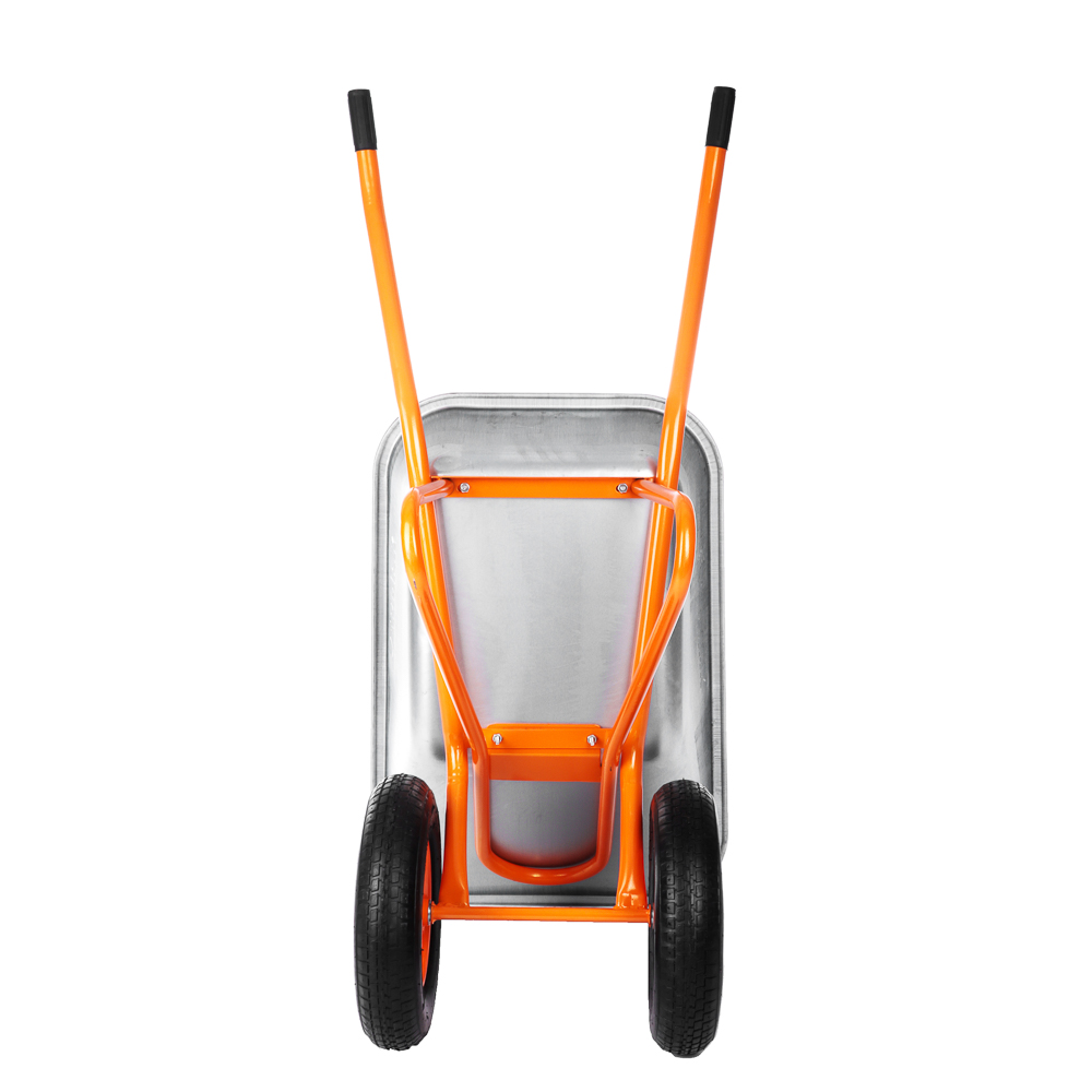 ЕРМАК Тачка строительная, двухколёсная, усиленная, грузоподъемность 320кг, сталь/оцинк 0,8 мм, 110л - #10